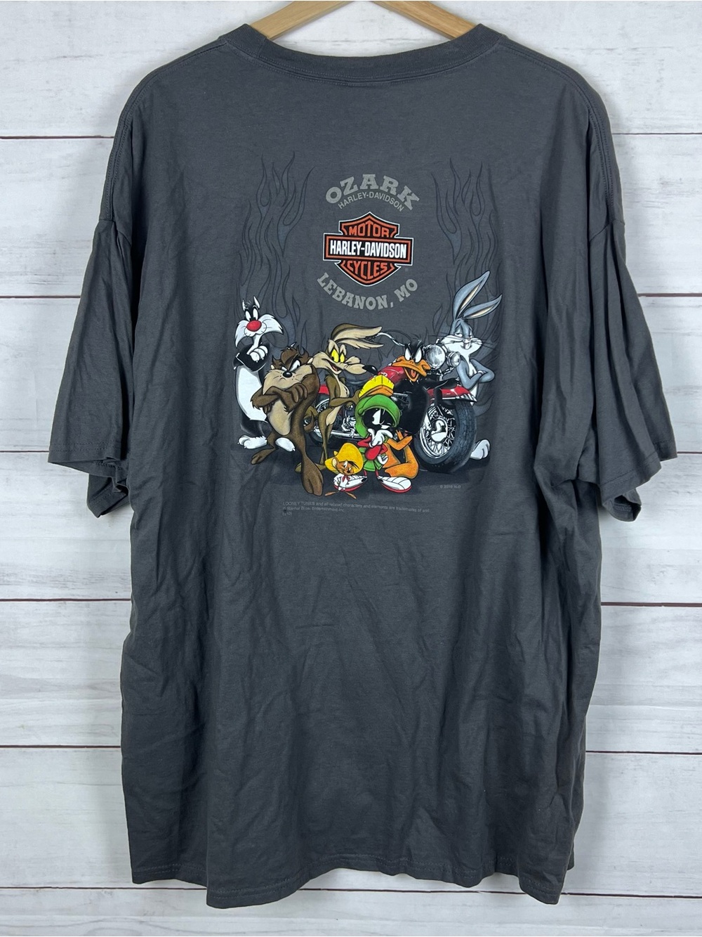 Harley Davidson Lola Bunny Bombshell Looney Tunes Missouri Gray T-Shirt Mens 2XL - Picture 2 of 7